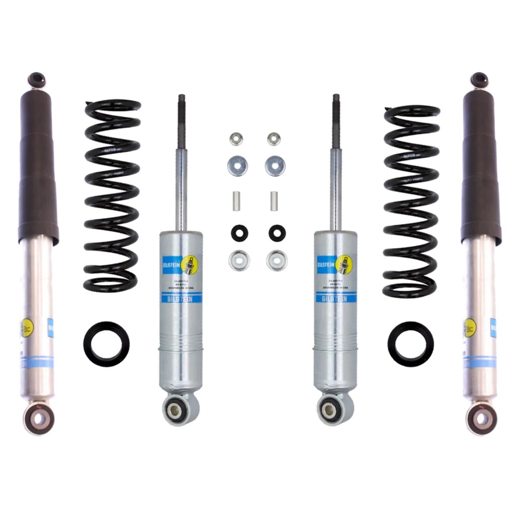 Bilstein B8 6112 0-2.3" Front, 0-1" Rear Lift Shocks, Coils Kit for 2009-2012 Suzuki Equator RMZ-4/Sport