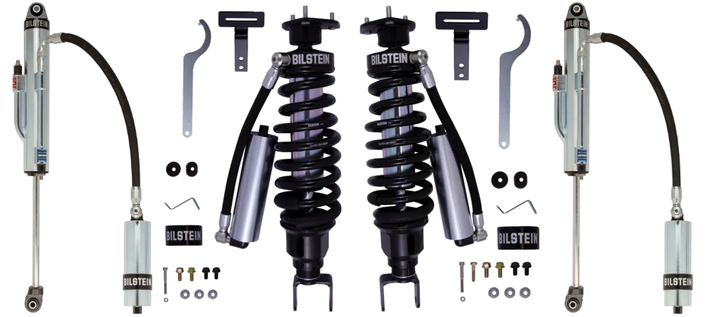 Bilstein B8 8112 ZoneControl CR 0.6-2.6" Front Coilovers B8 8100 (Bypass) 0-2" Rear Lift Shocks for 2019-2021 Ram 1500 4WD/2WD 5 ft 7 in Bed