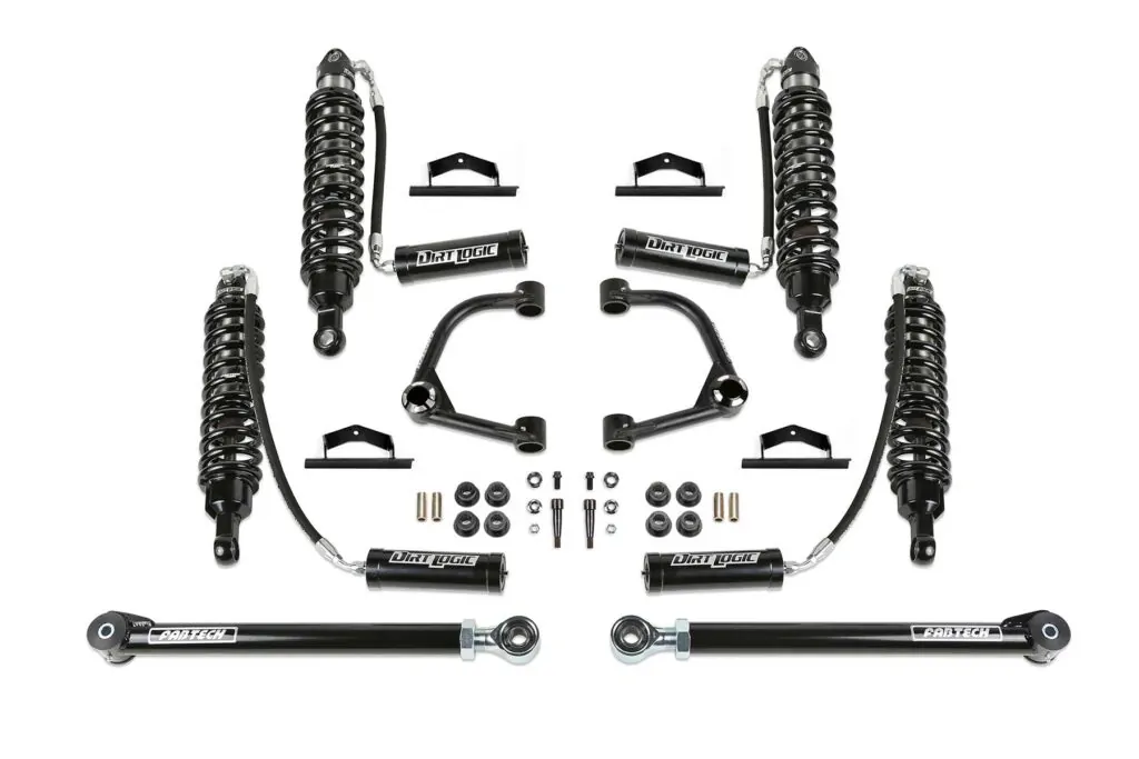 Fabtech 3 Lift Kit for 2021-2022 Ford Bronco 4WD with Uniball UCA Front and Rear Dirt Logic 2.5 RESI Coilovers k2378dl