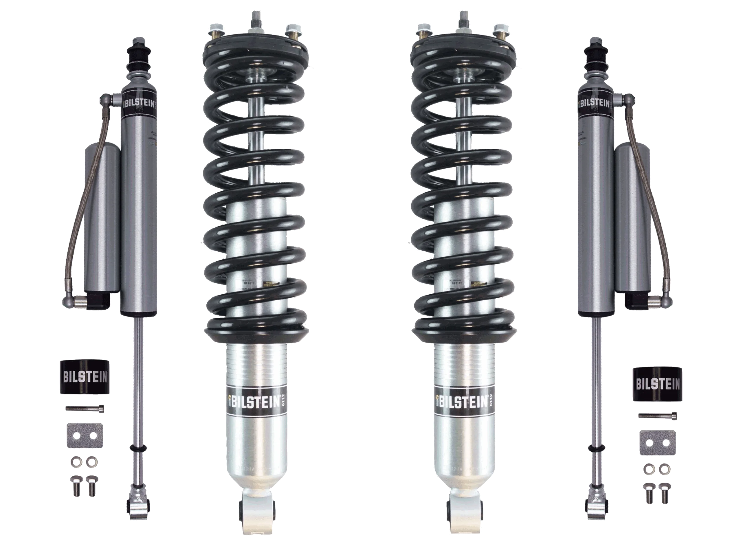 Bilstein 6112 0-3.5" Front Assembled Coilovers, 5100 0-2" Rear Lift ...