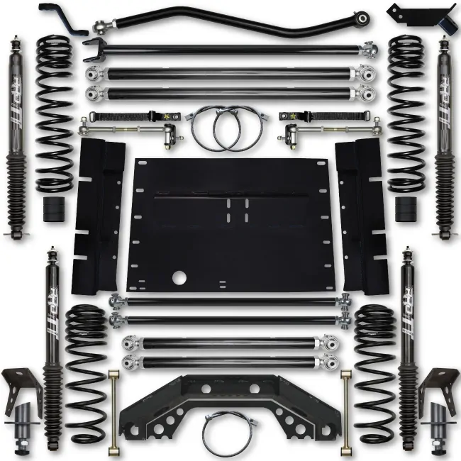 Rock Krawler TJ 3.5 Inch X Factor 5 Inch Stretch Long Arm Lift Kit w/ Twin Tube Shocks 97-02 Wrangler - TJ35XFLA-5S01TT