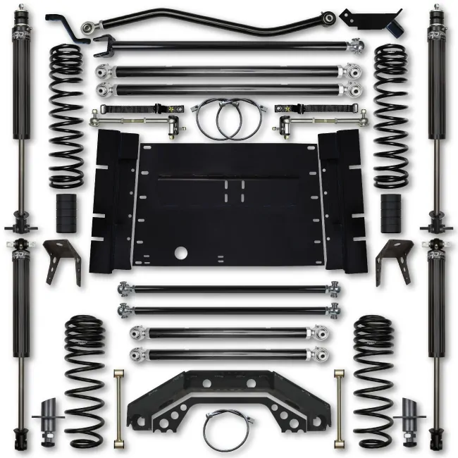 Rock Krawler TJ 4.5 Inch X Factor 5 Inch Stretch Stg 1 Long Arm Lift Kit w/ 2.25 RRD Shocks 03-06 Wrangler - TJ45XFLA-5S02S1