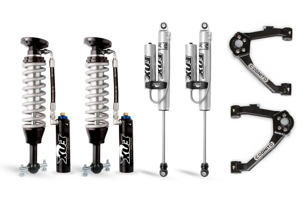 Cognito 3" Elite Leveling Kit with Fox FSRR Shocks for 14-18 Silverado/Sierra 1500 2WD/4WD With OEM Cast Aluminum/Stamped Steel Control Arms