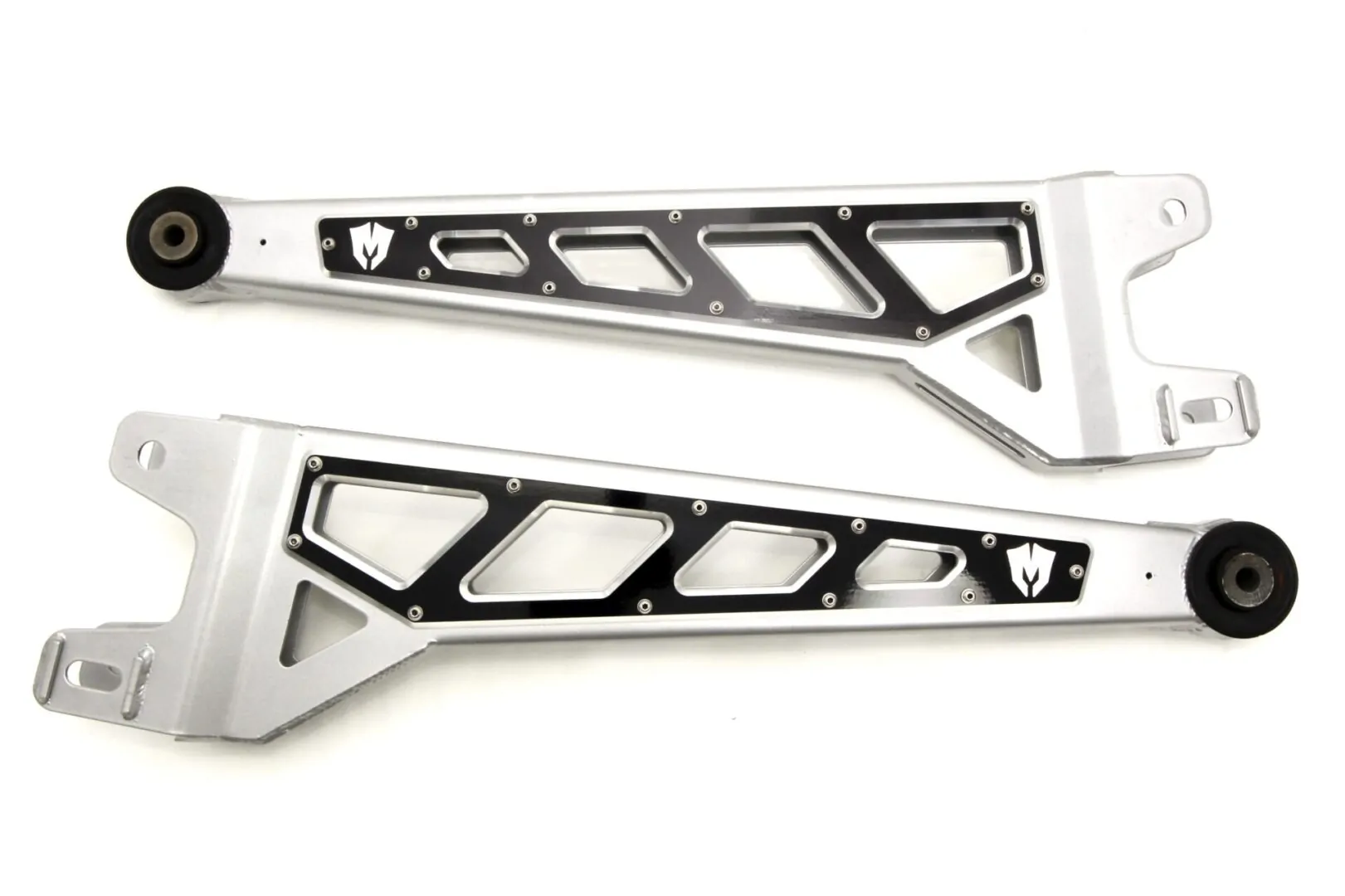 McGaughy's 4-8"" Radius Arm Black Billet Face Plates For 2005-2022 Ford F-350 4wd 51101