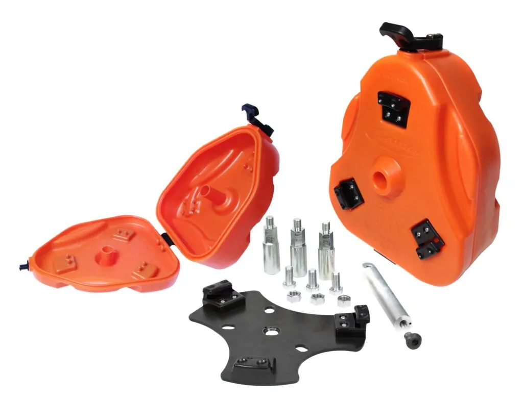 Daystar Can Trail Box Orange W/ Spare Tire Mount For 1946-1975 Jeep CJ Cam KJ71035OR