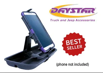 Daystar 11-17 Upper Dash Panel W/Large I Phone I Phone Plus Mini Pad Mount Black KJ71057BK