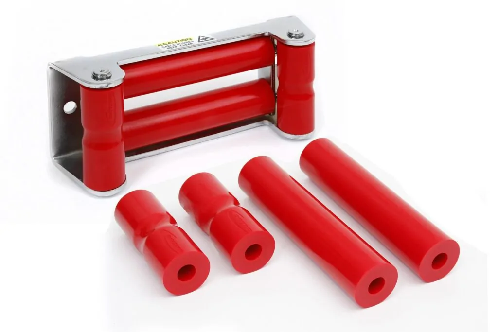 Daystar Roller Fairlead Rope Rollers For Synthetic Winch Rope Red KU70054RE