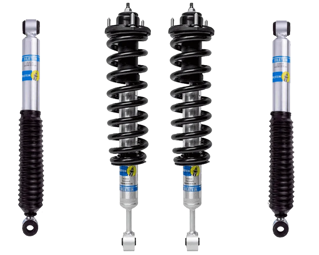 Bilstein 5100 0-2" Lift Front Assembled Coilovers with OE Springs and rear Bilstein Shocks for 2004-2008 Ford F-150 4WD/2WD