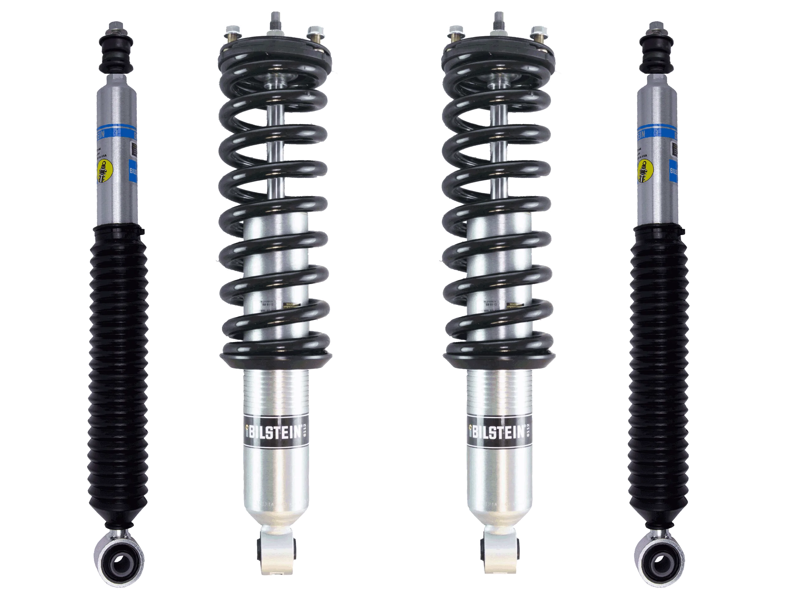 Bilstein 6112 0-3.5" Front Assembled Coilovers, 5100 0-2" Rear Lift Shocks 2010-2023 Toyota 4Runner