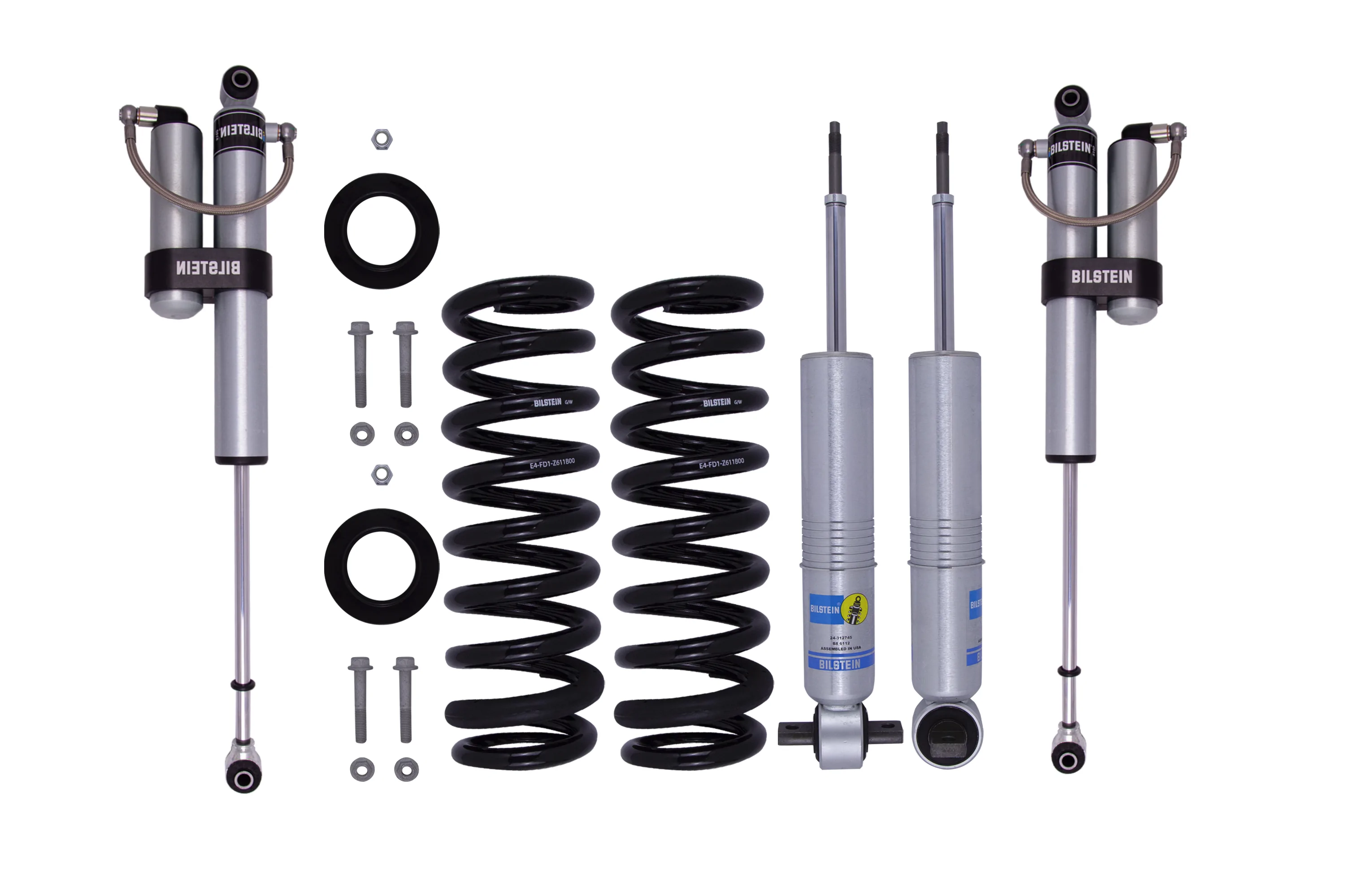 Bilstein 6112 0.7-2.9 Front and B8 5160 0-2 Rear Lift Shocks for 2019-2022 Ford Ranger 2WD