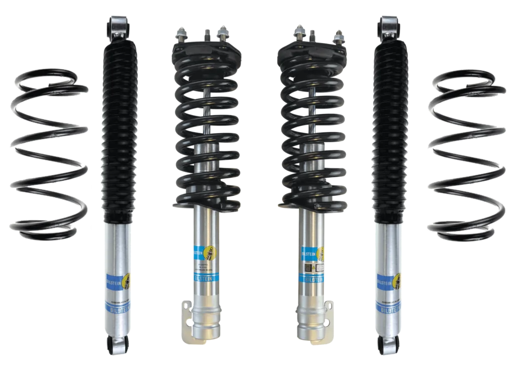 Bilstein 5100 0.75"-2" Front Lift Assembled Coilovers with OE Coils and Rear Shocks/Coils for 2005-2010 Jeep Grand Cherokee WK