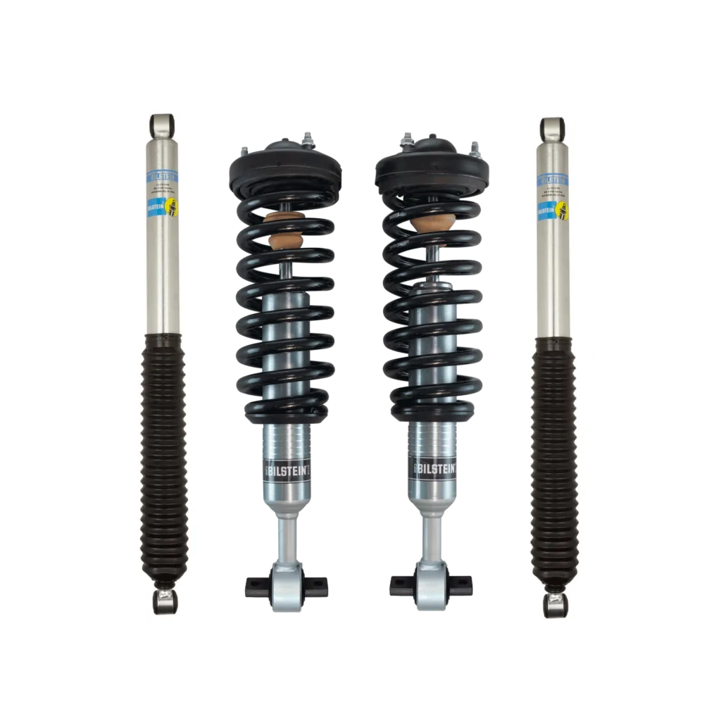 Bilstein 6112 0-2.5 Front Assembled Coilovers and 0-1 Rear Lift Shocks for 2021-2023 Ford F-150 4WD 3.5L or 2.7L