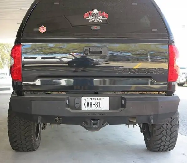 Steelcraft Fortis Rear Bumper Fine Texture Black for 2014-21 Toyota Tundra - 76-23380 