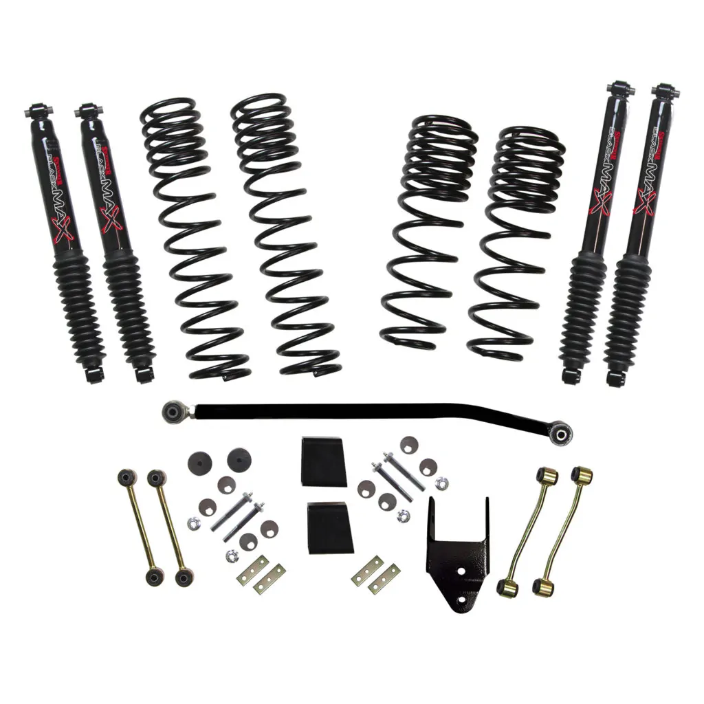 Skyjacker 3.5-4.0" Coils Lift Kit Black MAX Shocks for 2020 Jeep Wrangler JL Non-Rubicon. - JL40BPBLTD