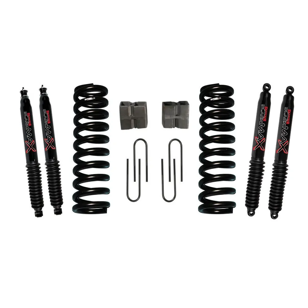 Skyjacker 5" Coil Springs. Lift Kit Black MAX Shocks for 75-77 Bronco - 174EBK-B