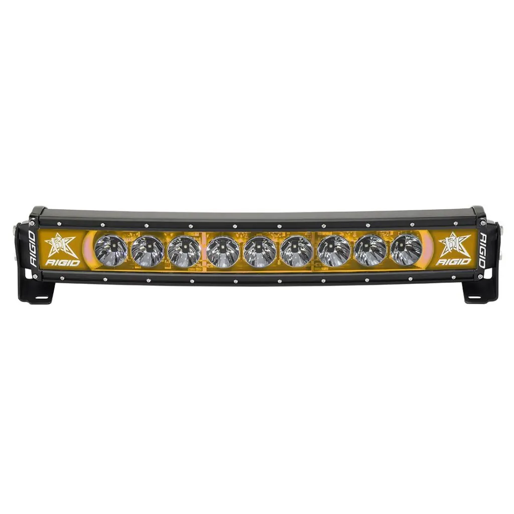 RIGID 20 Inch LED Light Bar Single Row Curved Amber Backlight Radiance Plus - 32004