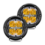 RIGID 360-Series 4 Inch Led Off-Road Spot Beam Amber Backlight Pair - 36114