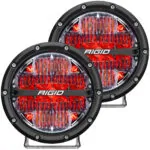 RIGID 360-Series 6 Inch Led Off-Road Drive Beam Red Backlight Pair - 36205