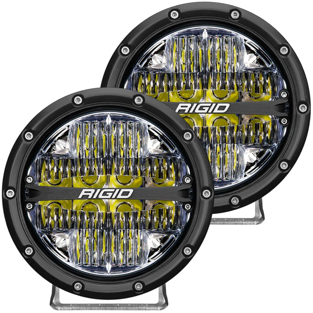 RIGID 360-Series 6 Inch Led Off-Road Drive Beam White Backlight Pair - 36204