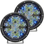 RIGID 360-Series 6 Inch Led Off-Road Spot Beam Blue Backlight Pair - 36202