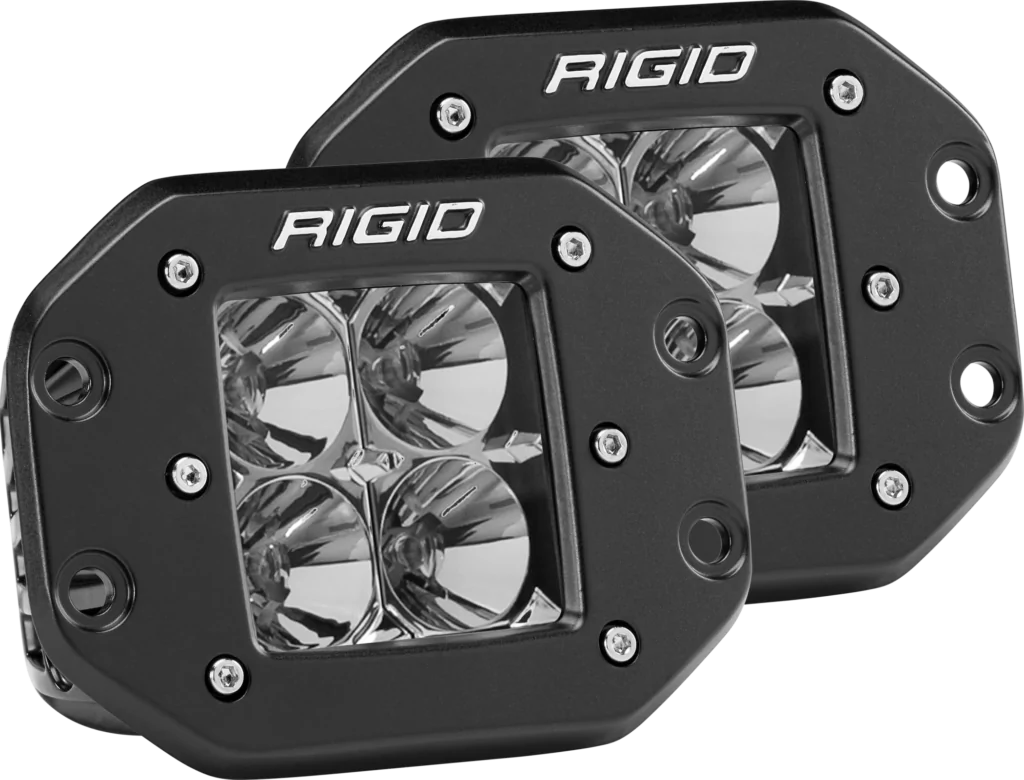 RIGID Flood Flush Mount Black Pair D-Series Pro - 212113