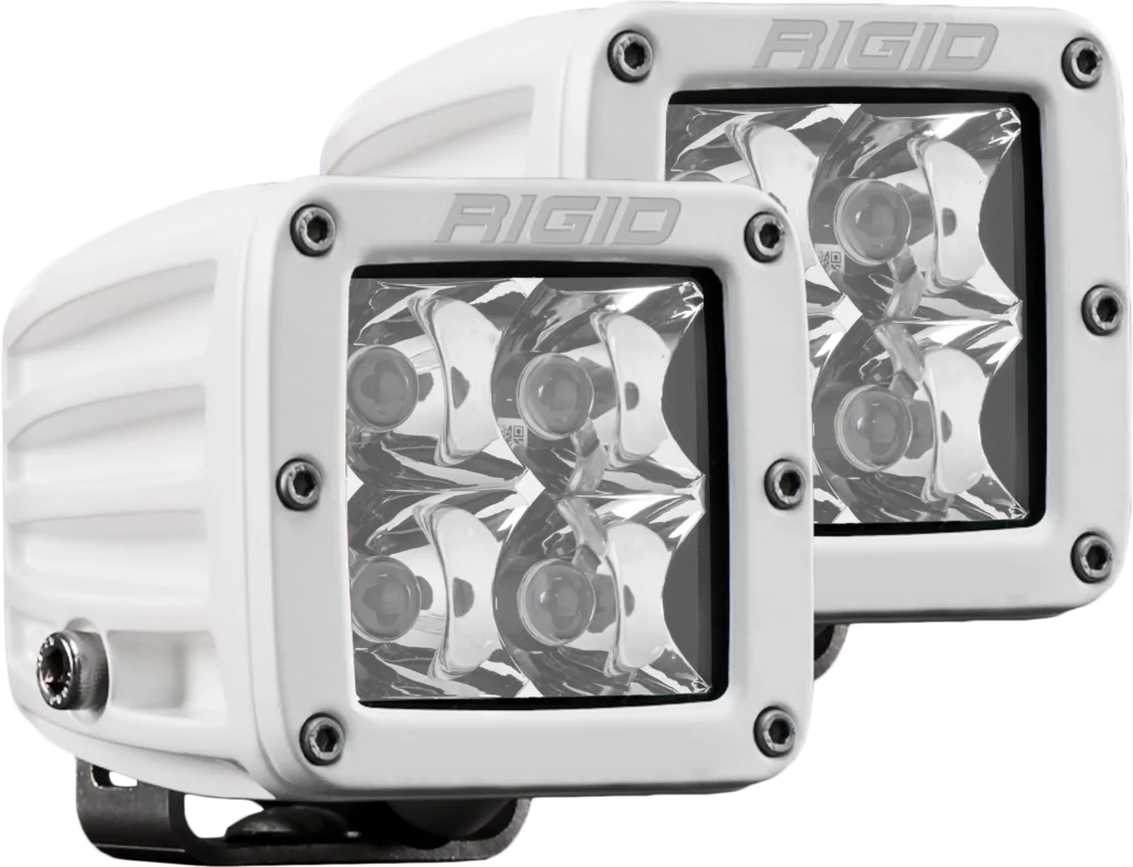 RIGID Hybrid Spot Surface Mount White Housing Pair D-Series Pro - 602213