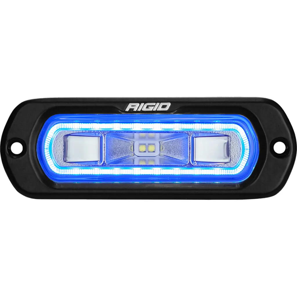 RIGID SR-L Series Marine Spreader Pod 2 Wire Flush Mount Black With Blue Halo - 52201