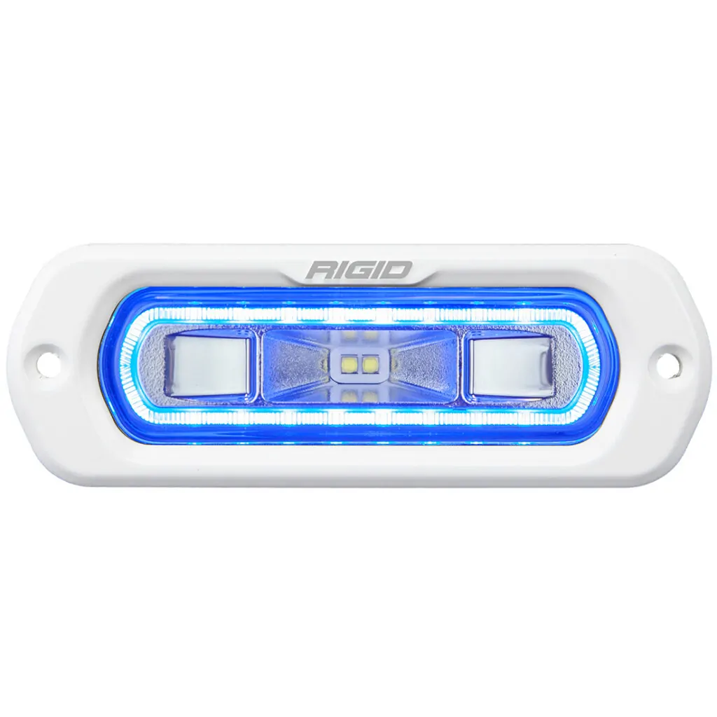 RIGID SR-L Series Marine Spreader Pod 2 Wire Flush Mount White With Blue Halo - 51201