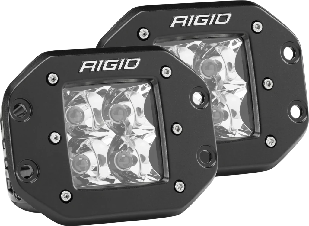 RIGID Spot Flush Mount Black Pair D-Series Pro - 212213