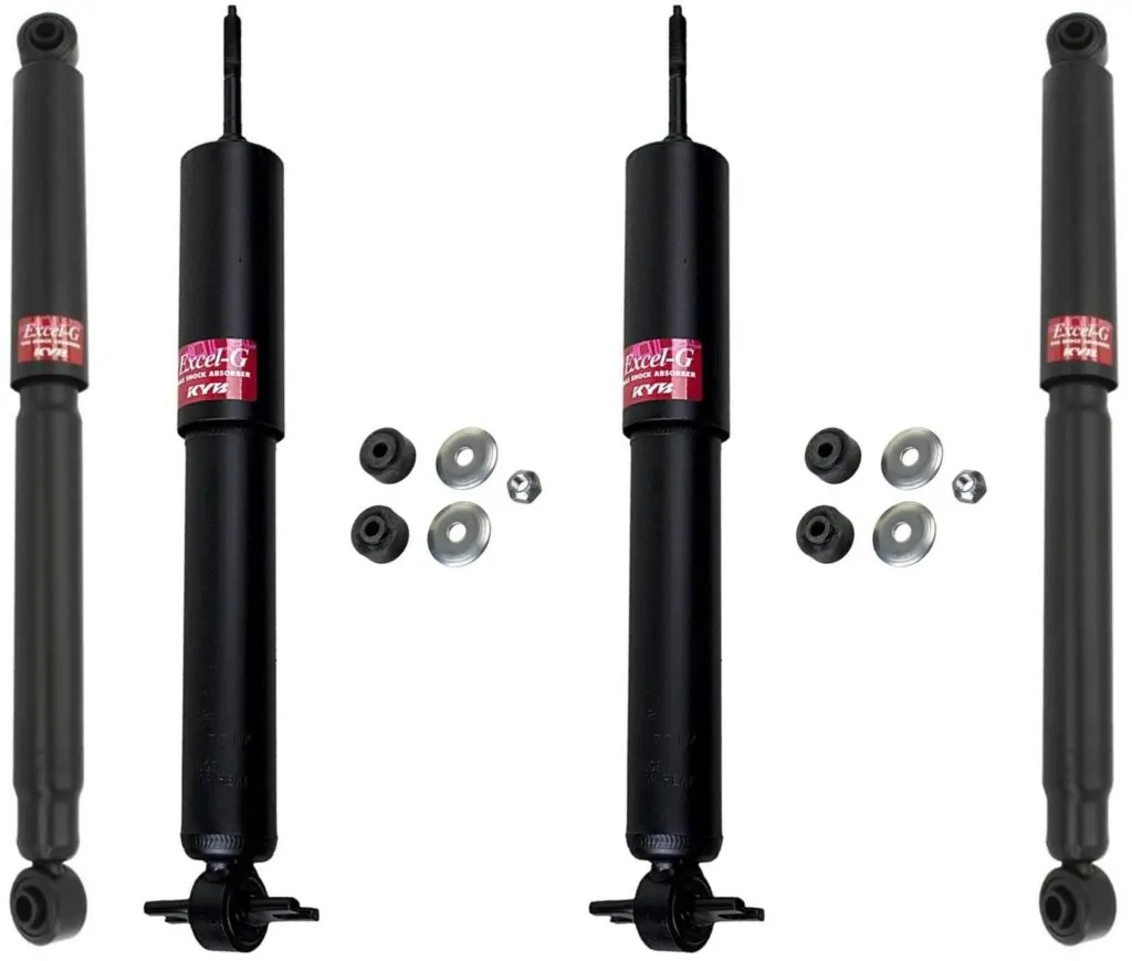 KYB Excel-G GR-2 Front Rear Shocks for 2000-01 GMC Yukon XL 2500 2WD 344402 344402 344384 344384