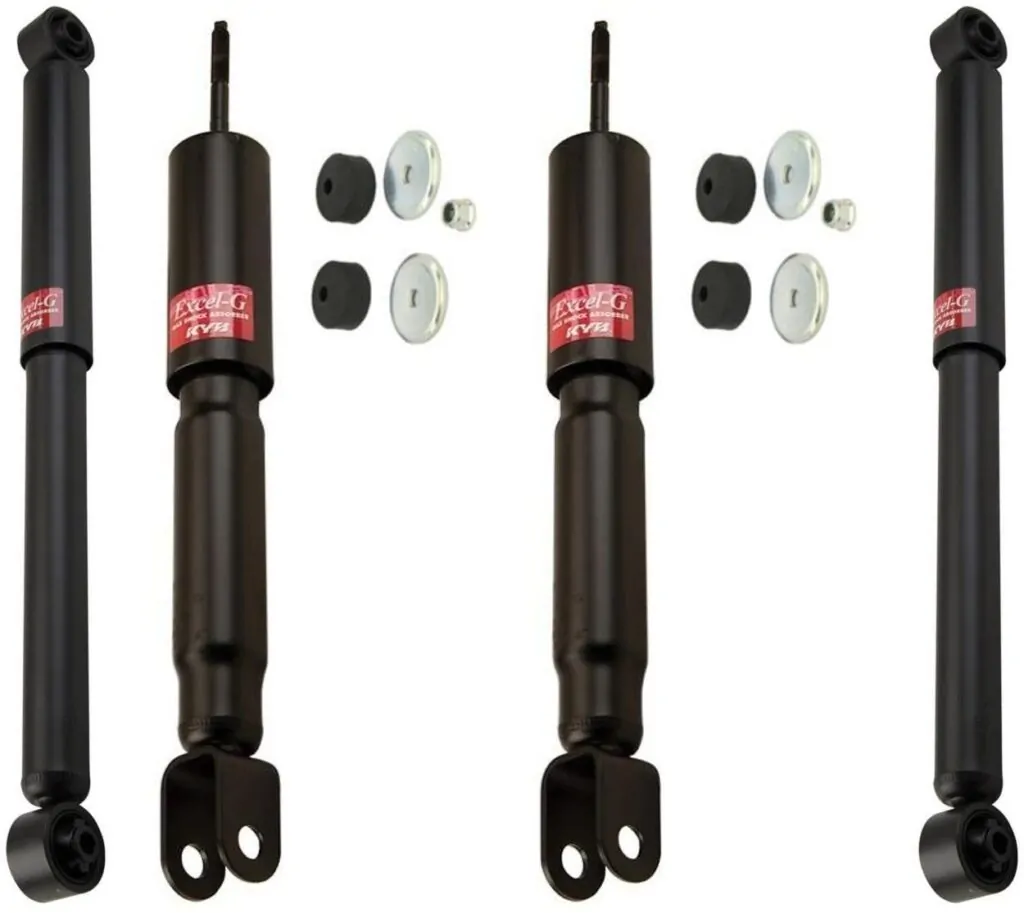 KYB Excel-G GR-2 Front Rear Shocks for 2002-06 CHEVROLET Avalanche 1500 4WD Off-Road Chassis 344381 344381 344436 344436