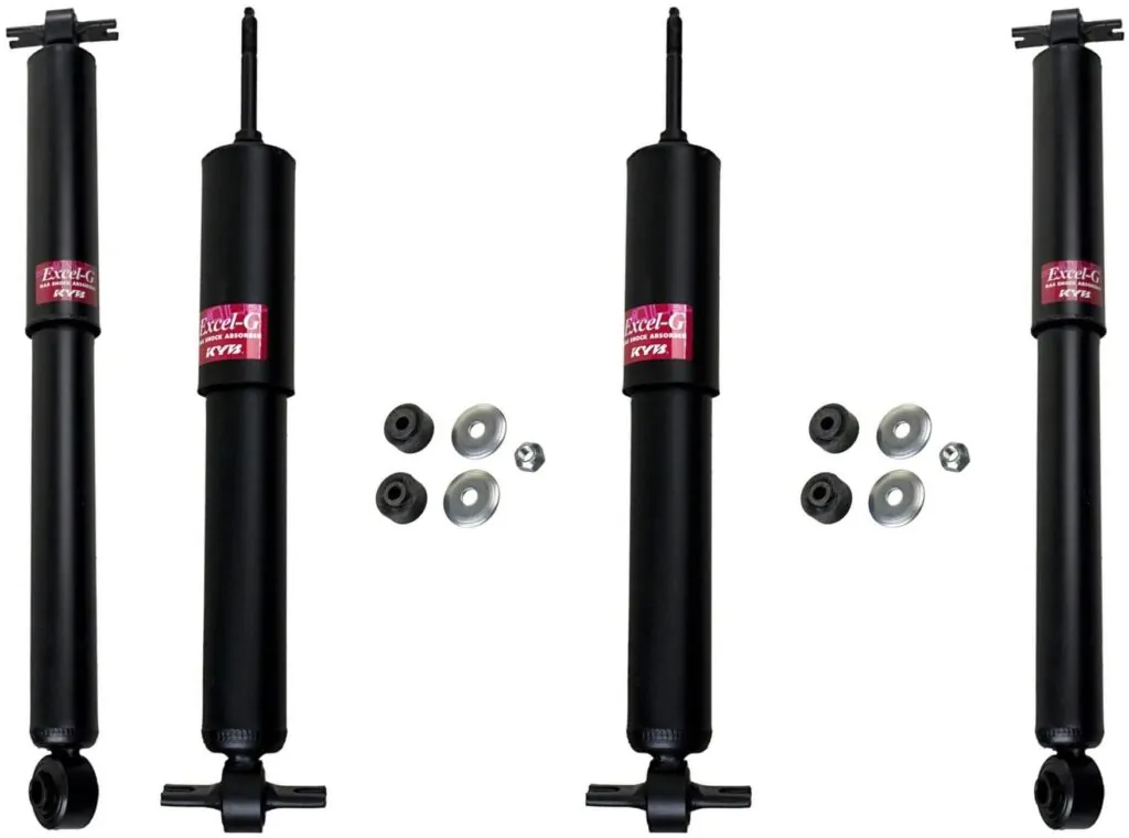 KYB Excel-G GR-2 Front Rear Shocks for 2006-10 GMC Savana 3500 Cutaway Chassis with Lowered Rear Leaf Susp 349046 349046 344483 344483