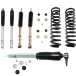 Bilstein 5112 2 Front and Rear Levelling Lift Kit with B8 5100 Steering Stabilizer for 2005-2016 Ford F250 4WD