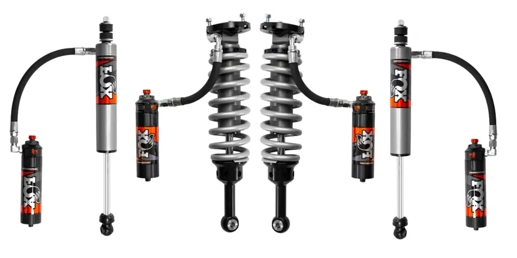 Fox 2.5 Perf Elite Series 2-3 Front Lift Adjustable Res Coilovers and 0-1.5 Rear Lift Res Adjustable Shocks for 2007-2014 Toyota FJ Cruiser 2WD-4WD