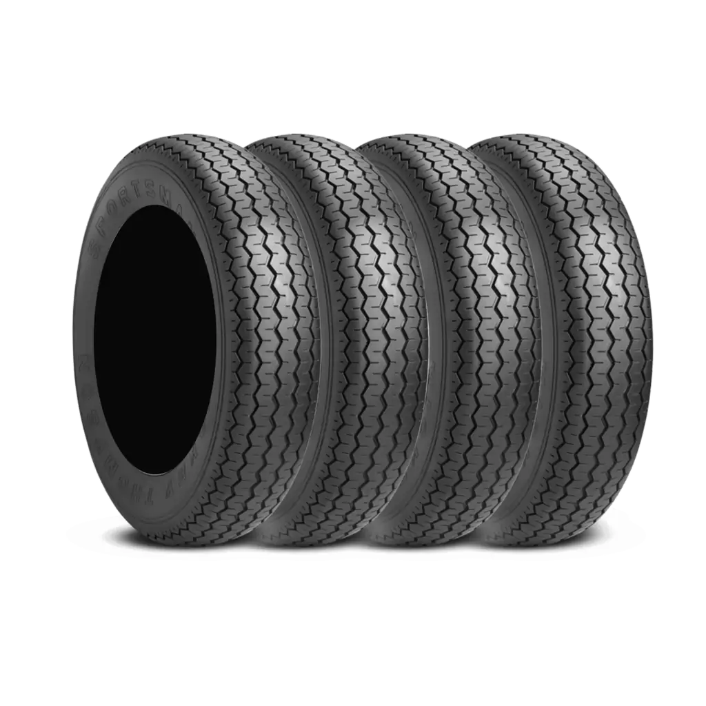 Mickey Thompson Sportsman Front 15.0 Inch 26X7.50-15LT Black Sidewall Racing Bias Tires - 250872