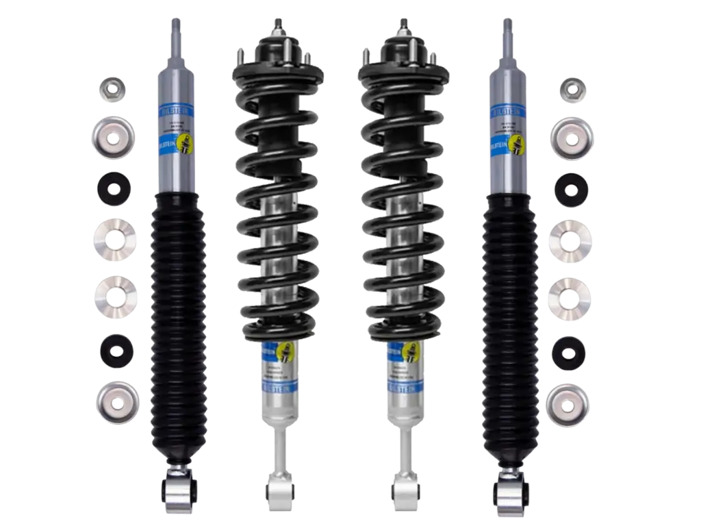 Bilstein-OME 2.5 Front Lift 5100 Assembled Coilovers and B8 5100 0-2 Rear Lift Shocks for 2010-2021 Lexus GX460 2WD-4WD