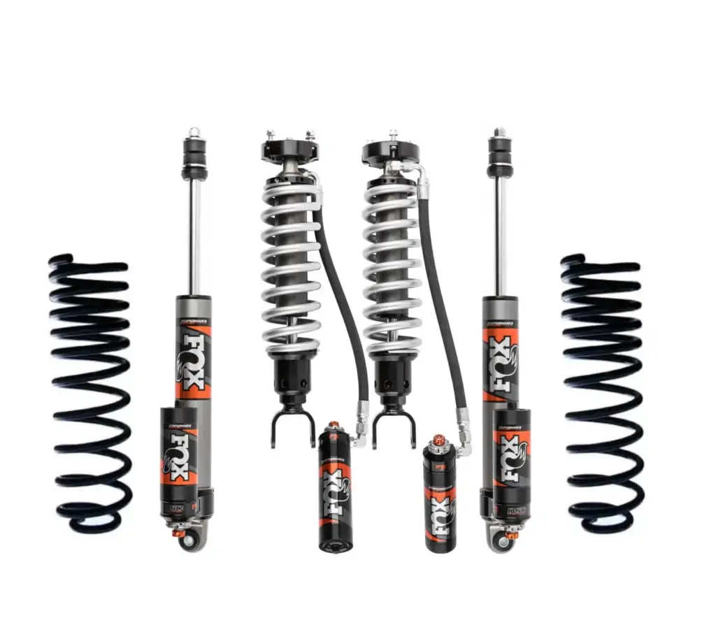 FOX Elite Series 2.5 Body 2-3 Lift Front Coilovers, 0-2 Rear Shocks w- Adjusters and ICON 1.5 Rear Lift Coil-Springs for 2019-2024 Ram 1500