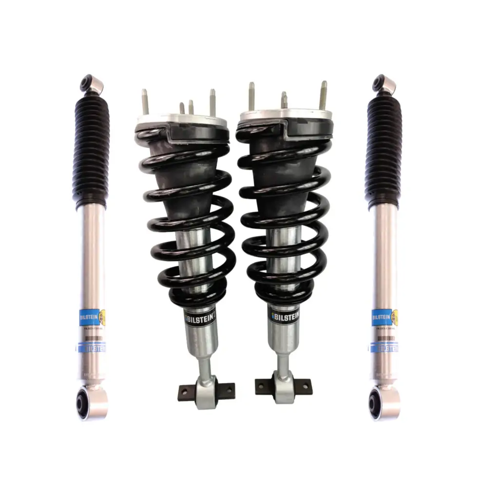 Bilstein 6112 Assembled Front 1.1-2.75 Lift Coilovers with 5100 0-1 Rear Lift Shocks for 2007-2014 GMC Yukon 2WD-4WD