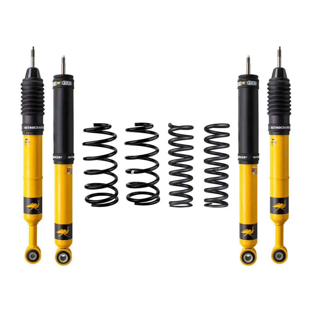 OME-ARB Nitro Plus 2 Front Lift Shocks-0-330 lb and 2 Rear Lift-0 lb for 2007-2014 Toyota FJ Cruiser-4002K