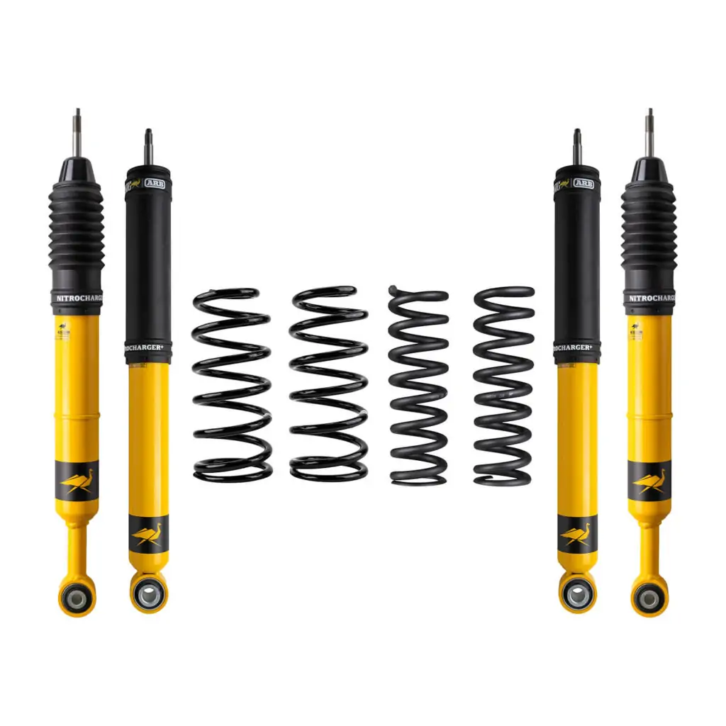 OME-ARB Nitro Plus 2 Front Lift Shocks-0-330 lb and 2 Rear Lift-440 lb for 2007-2014 Toyota FJ Cruiser-4003K