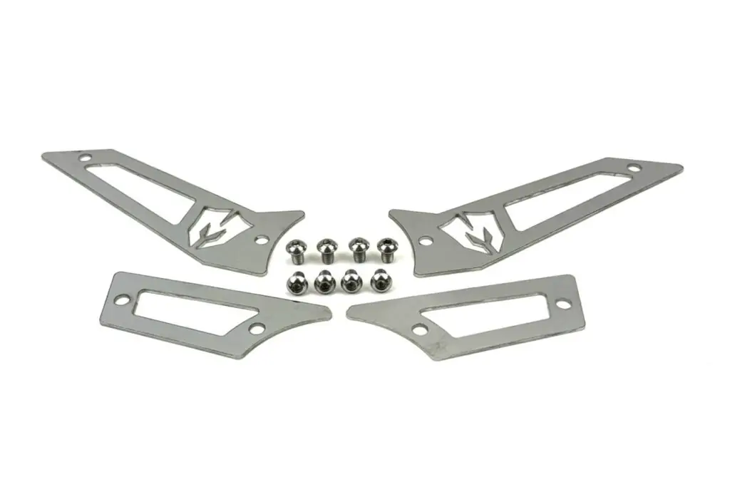 McGaughy's Replacement Stainless Steel Badges for Upper Control Arms, 2007-2018 GMC Sierra 1500